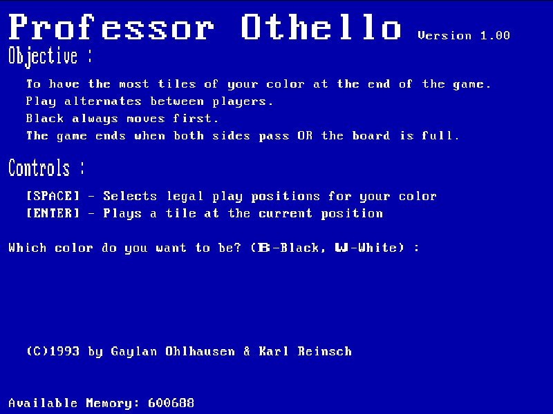 Professor Othello